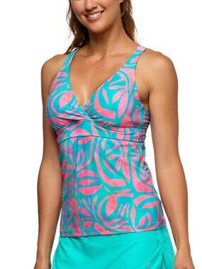 ✨NEXT BY ATHENA  Bali Hai - Lunge Sport Tankini - Zinc 36B/C NWT
